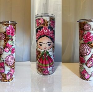 Frida Kahlo Floral Tumbler